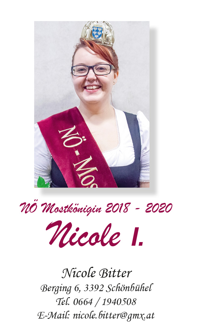 Foto von NÖ Mostkönigin Nicole I. Bitter